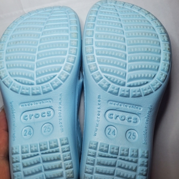 Crocs US C9 EUR 24/25 Sandals Light Blue - Picture 5 of 6
